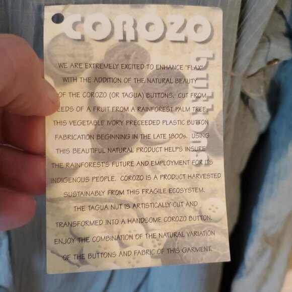 Flax Women's Floral Rayon-Blend Button-Up Size L NWT'S - Picture 7 of 10